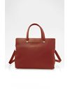 Burgundy Le Foulonne Leather Tote Bag