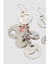 Silver Tone Earrings with Hanging Charms