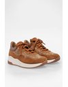 Brown Suede Sneakers with Map Print / Size: 40 - Fit: True to Size