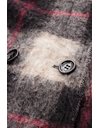 Καρό Μάλλινο Jacket με Γιακά από Γούνα Προβάτου /  Μέγεθος ΙΤ40 - Εφαρμογή: Κανονική