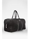 Black Tessuto Travel Bag with Black Leather Details