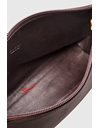 Dark Brown Nylon Vanity Case with Bamboo Detail on the Zipper
