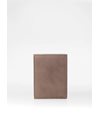 Men's Taupe Leather Wallet with Mustard Yellow Intrecciato Detail