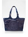 Royal Blue Patent Leather Tote Bag with Front Logo