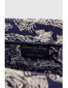 Blue - Ecru Medium Blue Toile de Jouy Reverse Embroidery Book Tote Bag