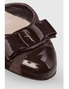  Brown Patent Leather Pumps with Suede Details and Decorative Bow - Size: 40 / Fit: 39