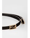 Black Leather Wrap - Around Bracelet with Logo