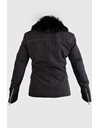 Black Waterproof Jacket with Decorative Fur and Pockets / Size: 38 - Fit: XSmall