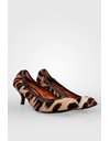 Animal Print Ponyskin Pumps with Black Leather Details / Size: 38.5 - Fit: True to Size