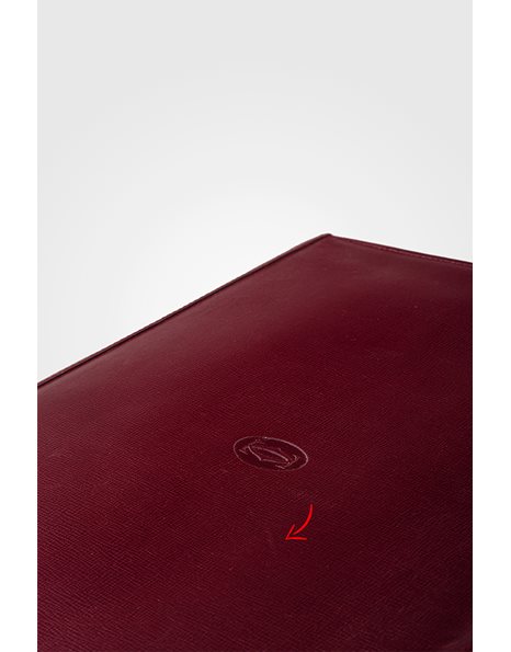 Burgundy Leather Case with Internal Note Pad