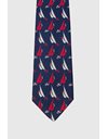 Vintage Nautical Blue Silk Tie