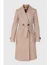 Beige Belted Trench / Coat with Large Buttons / Size: 38 IT - Fit: XXSmall
