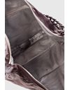Brown Leather Chain Hobo Bag