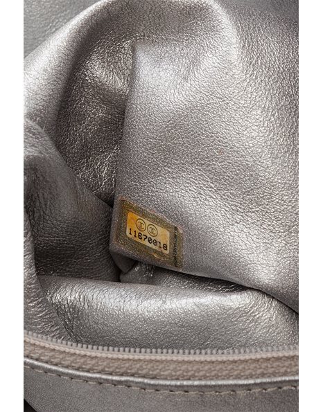 Brown Leather Chain Hobo Bag