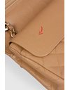  Beige Caviar Leather Medium Classic Double Flap Bag with Gold Chain