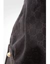 Black GG Hobo Bag with Gold Metallic Details