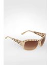 6316 Beige Acetate Sunglasses with Leather External Stitching