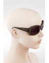2110-Q Khaki Acetate Sunglasses with Leather Stitching
