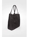 Black Denim GG Tote Bag with Black Leather Details