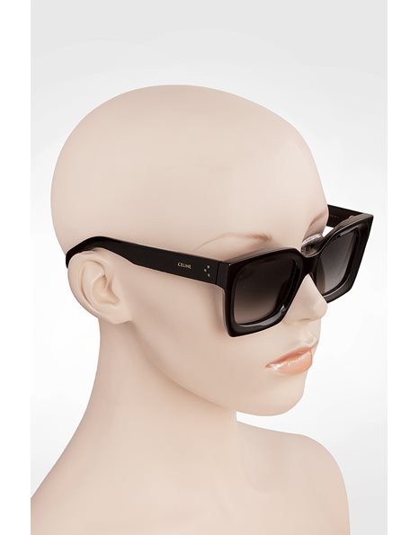 CL401301 Black Square Acetate Sunglasses