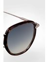 CH10193 Metallic Sunglasses with Tortoise Details
