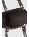 Beige Nova Check Bucket Bag with Black Leather Details