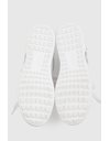 Λευκά Δερμάτινα Sneakers με Ασημί Λεπτομέρειες και Λογότυπο / Νούμερο 36 - Εφαρμογή: Κανονική
