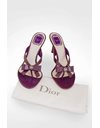 Purple Patent Leather Sandals with Decorative Bow / Size:40 - Fit: True to Size