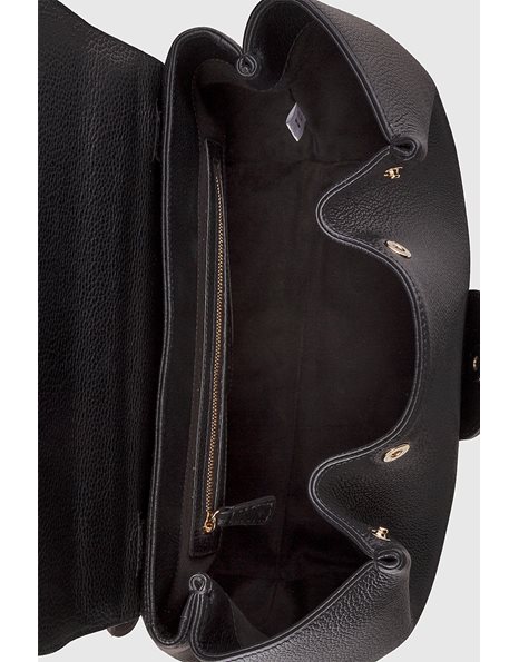 Black Leather Numéro Un Bag